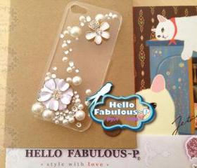 Studded Phone Case Floral Phone Case Rhinestone Phone Case Studded iPhone 4 Case Floral iPhone 4 Case Rhinestone iPhone 4 Case Cover