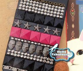 Studded iPhone 4 Case Studded iPhone Case Skull iPhone 4 Case Skull iPhone Case Rhinestone Phone Case Personalized iPhone Case Cover
