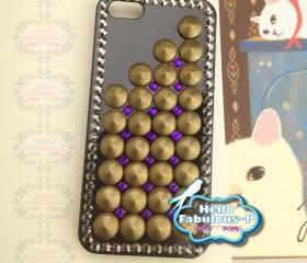 Studded Phone Case Studded iPhone 5 Case Geometric Cell Phone Case Personalized Plastic Case Cover